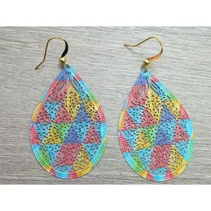 Geometric Dangle Fun Lace Earrings